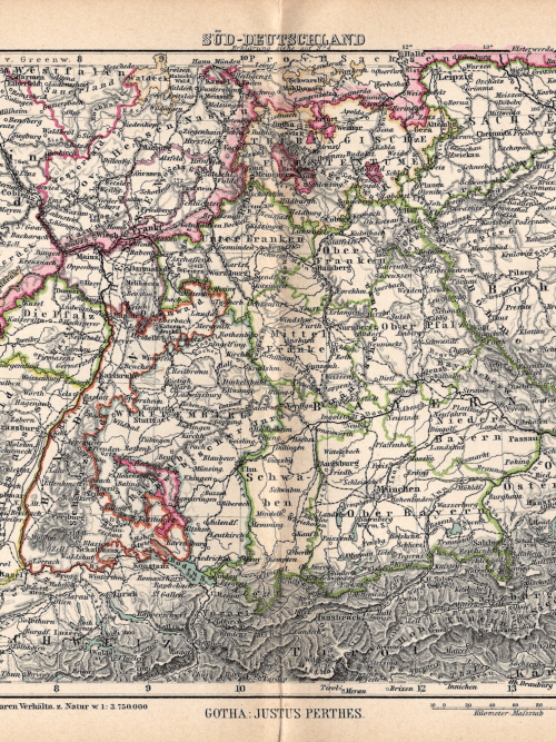 Historical map of North-East Germany from 1897, showing regional boundaries and towns.