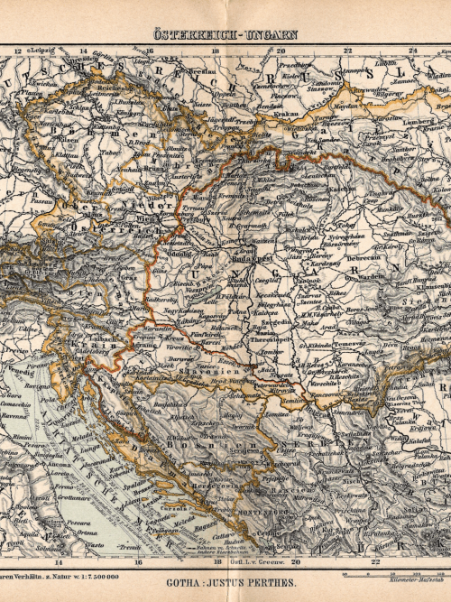 Historical map of North-East Germany, circa 1897, showing detailed regional boundaries and geographi.