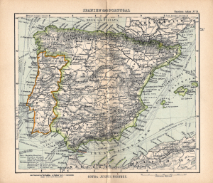 Spain & Portugal c. 1897