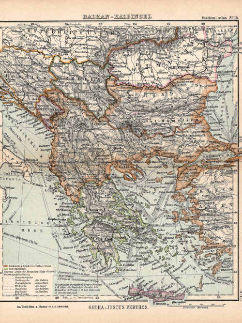 Vintage map of France circa 1897, showcasing regional boundaries and geographic features.