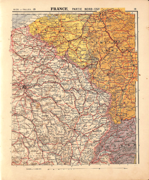 France Northeast Map - Mistward Maps Detailed map of Northeast France showing cities, roads, and geographical features.