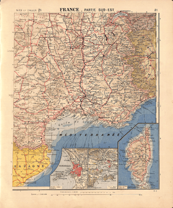France Southeast Map - Mistward Detailed map of southeastern France with regional features and cities.