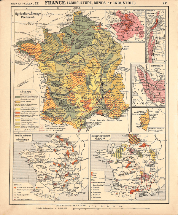 France - Extraction Trio Map for Mistward Maps Detailed map highlighting mineral extraction sites across France for Mistward Maps.