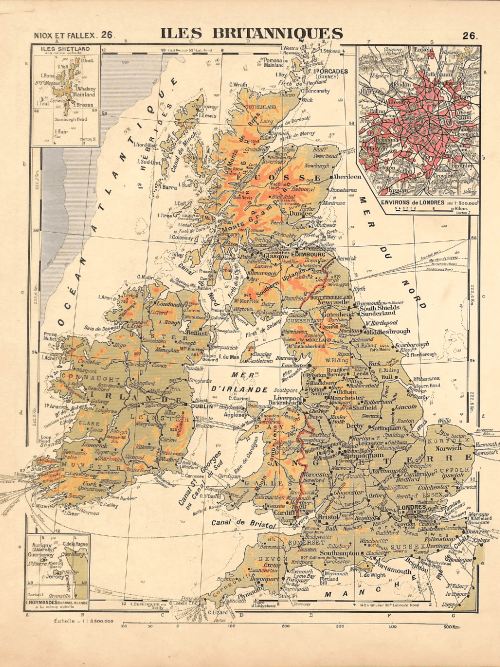 Detailed topographical map of the British Isles highlighting elevation and terrain features.