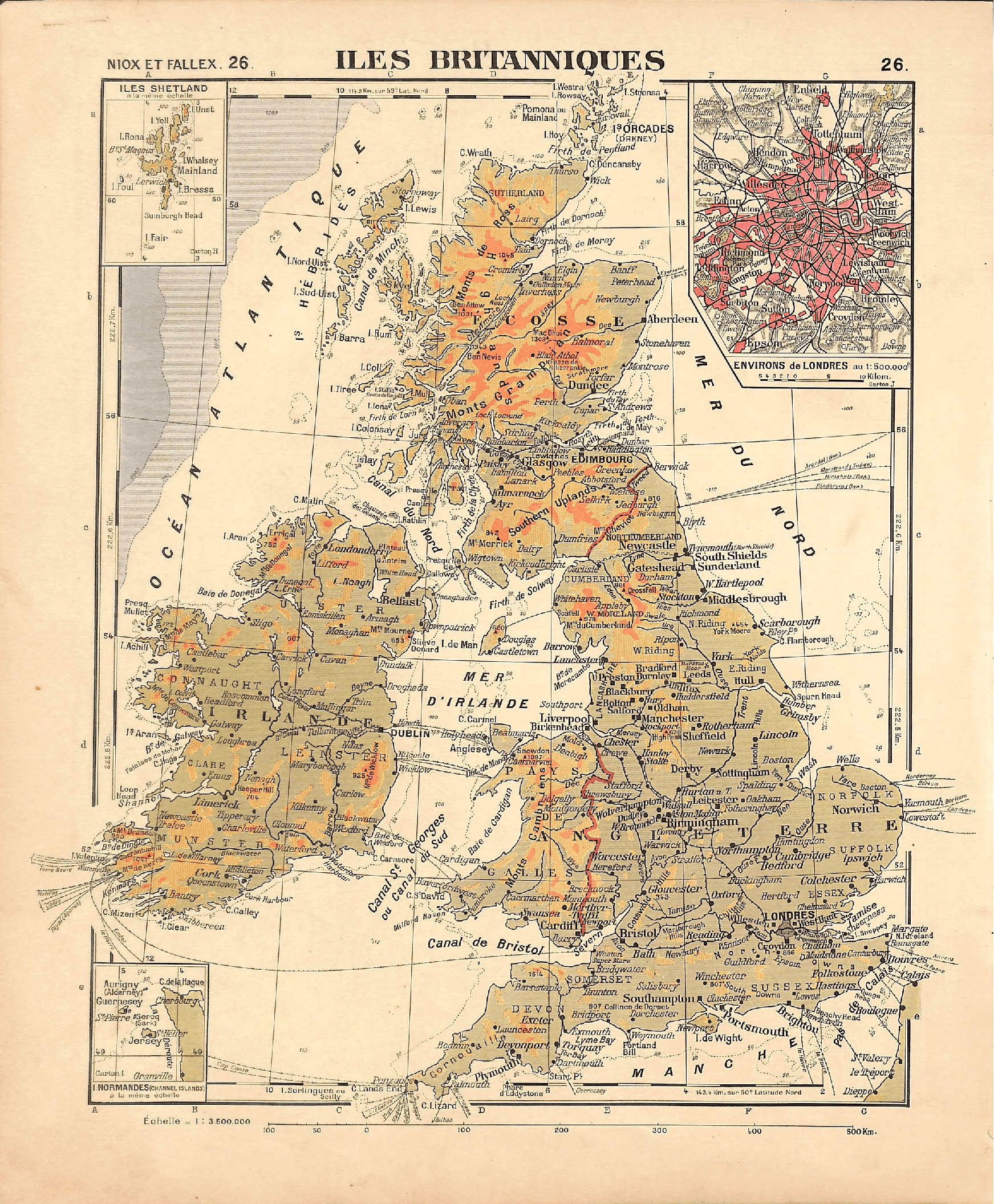British Isles — c. 1908