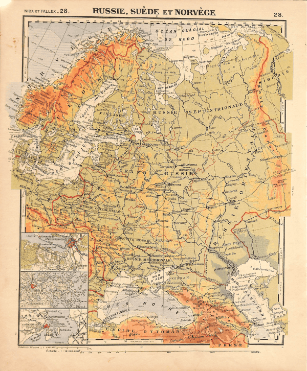 Northern & Eastern Europe Topography Map Detailed topographical map of Northern and Eastern Europe highlighting terrain features.