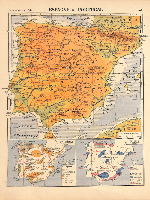 atlas_classique_40 Spain and Portugal — c. 1908