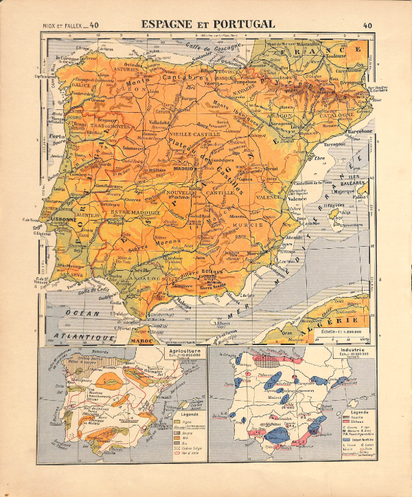 Spain and Portugal — c. 1908