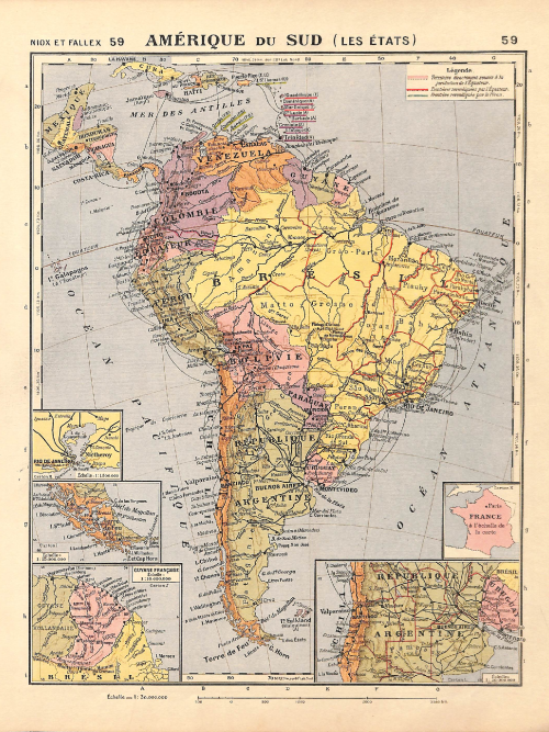 South America Political — c. 1908