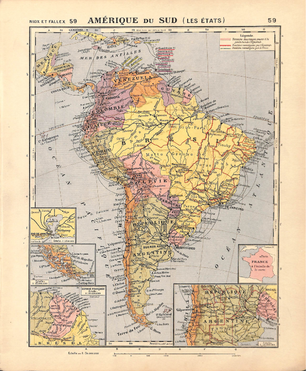South America Political — c. 1908