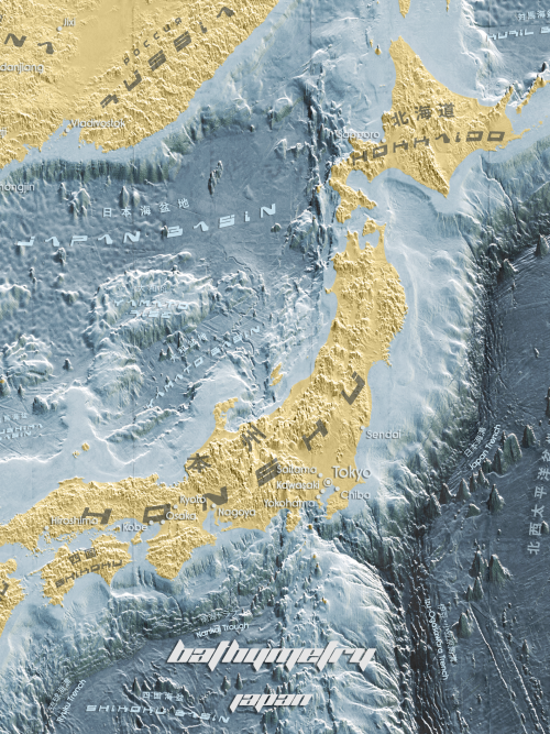Bathymetry of Japan
