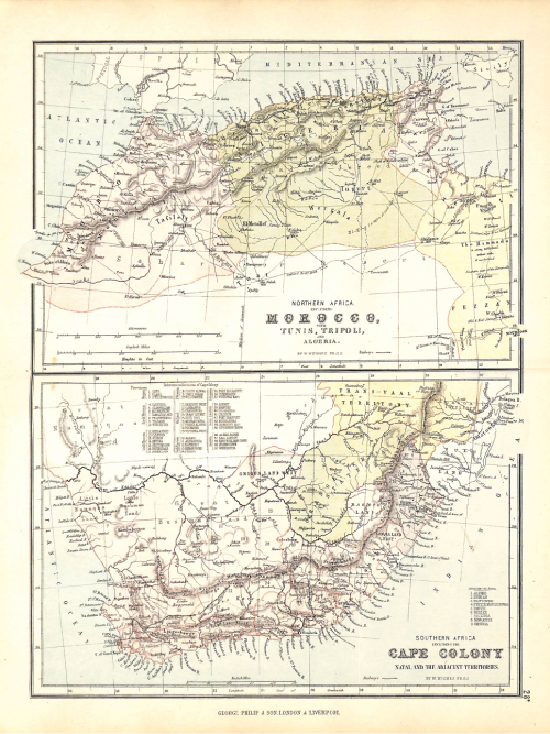 2 in 1 Map - Northern and Southern Africa
