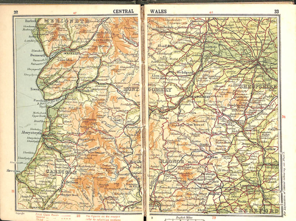 Bartholomew's Handy Touring Atlas of the British Isles c. 1923