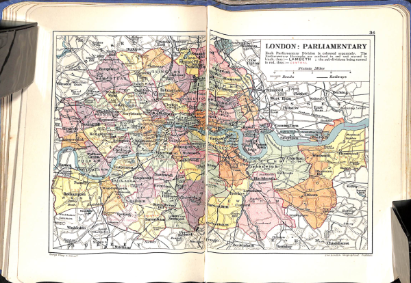 Handy Am. Atlas Eng. & Wales_10 Philip's Handy Administrative Atlas of England & Wales c. 1928