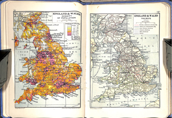 Handy Am. Atlas Eng. & Wales_7 Philip's Handy Administrative Atlas of England & Wales c. 1928